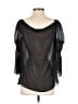 Theory Black 3/4 Sleeve Silk Top Size S - photo 2