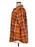 SO 100% Cotton Plaid Orange Long Sleeve Button-Down Shirt Size XL - photo 5