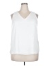 Nine West 100% Polyester White Sleeveless Blouse Size XXL - photo 1