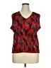 Plisse Red Sleeveless T-Shirt Size XL - photo 1