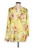 Kut from the Kloth 100% Polyester Floral Yellow 3/4 Sleeve Blouse Size L - photo 1