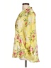 Kut from the Kloth 100% Polyester Floral Yellow 3/4 Sleeve Blouse Size L - photo 5
