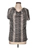 Jaclyn Smith Silver Short Sleeve Top Size L - photo 1
