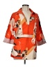 L.L.Bean 100% Cotton Color Block Orange Kimono Size L - photo 1
