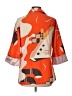L.L.Bean 100% Cotton Color Block Orange Kimono Size L - photo 2