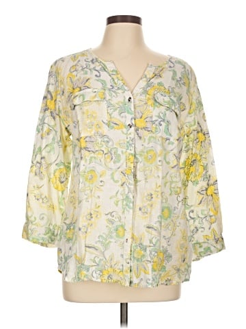 JM Collection 3/4 Sleeve Blouse (view 1)