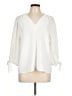 Olivia Grey 100% Polyester Ivory 3/4 Sleeve Blouse Size L - photo 1