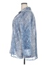 Susan Graver 100% Polyester Paisley Blue 3/4 Sleeve Blouse Size 2X - photo 5