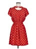 Forever 21 100% Polyester Hearts Red Casual Dress Size M - photo 1