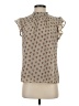 DR2 100% Polyester Brown Sleeveless Blouse Size S - photo 1