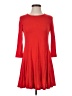 Soprano Solid Red Casual Dress Size S - photo 1