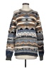 Altea Chevron-herringbone Silver Pullover Sweater Size S - photo 1