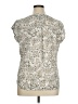 Liz Claiborne 100% Polyester Paisley Silver Short Sleeve Blouse Size XL (petite) - photo 2