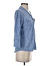J. McLaughlin 100% Spandex Blue 3/4 Sleeve Button-Down Shirt Size XS - photo 4