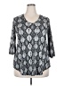 Jordan Taylor Silver 3/4 Sleeve Blouse Size XXL (estimated) - photo 1