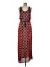 MICHAEL Michael Kors 100% Polyester Graphic Red Orange Casual Dress Size M - photo 1