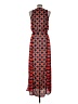 MICHAEL Michael Kors 100% Polyester Graphic Red Orange Casual Dress Size M - photo 2