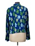 Target 100% Polyester Floral Blue Long Sleeve Blouse Size L - photo 2
