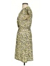 Halogen 100% Polyester Print Yellow Casual Dress Size XXS - photo 5