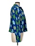 Target 100% Polyester Floral Blue Long Sleeve Blouse Size L - photo 4