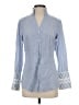 Etcetera Blue Long Sleeve Blouse Size 4 - photo 1