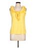 Chaps 100% Cotton Yellow Sleeveless Blouse Size L - photo 1