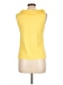 Chaps 100% Cotton Yellow Sleeveless Blouse Size L - photo 2