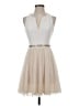 Unbranded 100% Polyester Ivory Cocktail Dress Size S (estimated) - photo 1