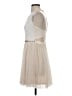 Unbranded 100% Polyester Ivory Cocktail Dress Size S (estimated) - photo 5