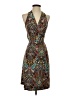 Veronica M. Paisley Brown Cocktail Dress Size S - photo 1