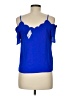 Monteau Blue Short Sleeve Top Size M - photo 2