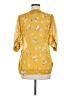 Angie 100% Polyester Yellow 3/4 Sleeve Blouse Size M - photo 2