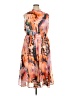 Torrid 100% Polyester Print Orange Casual Dress Size 3X Plus (3) - photo 1