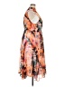 Torrid 100% Polyester Print Orange Casual Dress Size 3X Plus (3) - photo 4