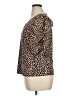 Perseption Concept Animal Print Brown Short Sleeve Blouse Size XL - photo 5