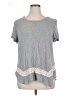 Eyeshadow 100% Rayon Chevron-herringbone Gray Short Sleeve T-Shirt Size 1X - photo 1