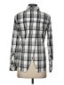 Chaser Plaid Gray Long Sleeve Blouse Size S - photo 2