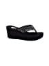 Yellow Box Black Wedges Size 7 1/2 - photo 1