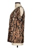 Boston Proper Animal Print Brown Short Sleeve Blouse Size M - photo 5