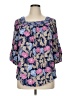 Caffé Marrakesh 100% Rayon Blue 3/4 Sleeve Blouse Size 1X - photo 1