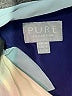 Pure Collection 100% Silk Color Block Ivory Long Sleeve Silk Top Size 4 - photo 7
