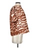 Ulla Johnson 100% Silk Animal Print Brown Short Sleeve Silk Top Size 4 - photo 4