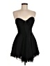 White Fox 100% Polyester Hearts Black Cocktail Dress Size M - photo 1