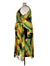 Catherines 100% Polyester Tropical Yellow Cocktail Dress Size 5X - photo 5