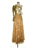 Mac Duggal 100% Polyester Gold Cocktail Dress Size 4 - photo 1