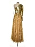 Mac Duggal 100% Polyester Gold Cocktail Dress Size 4 - photo 2