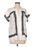 Vince. 100% Silk Ivory Short Sleeve Silk Top Size S - photo 1