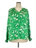 On 34th 100% Polyester Green 3/4 Sleeve Blouse Size 3X - photo 1