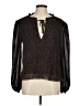 Ganni 100% Polyester Black 3/4 Sleeve Blouse Size EU 38 / US 8 - photo 1