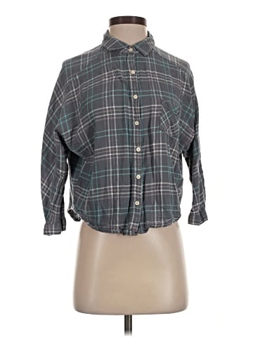 Aeropostale 3/4 Sleeve Button-Down Shirt (view 1)